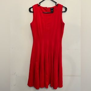Red valentines Christmas shift a line swing skirt dress